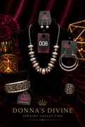 Divine Radiance Silver Statement Jewelry Set – #008