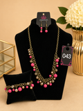 Divine Passion Pink & Antique Gold Jewelry Set
