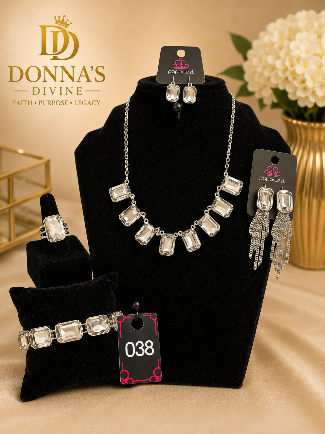 Divine Radiance Silver Crystal Jewelry Collection