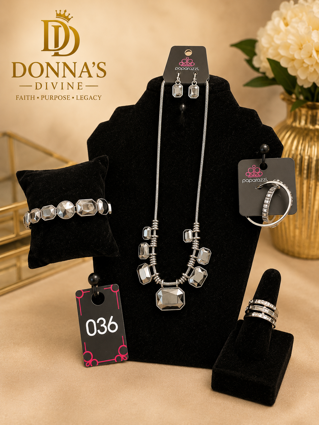 Divine Reflection Silver Statement Jewelry Set