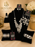 Divine Rhythm Silver Disc Jewelry Set