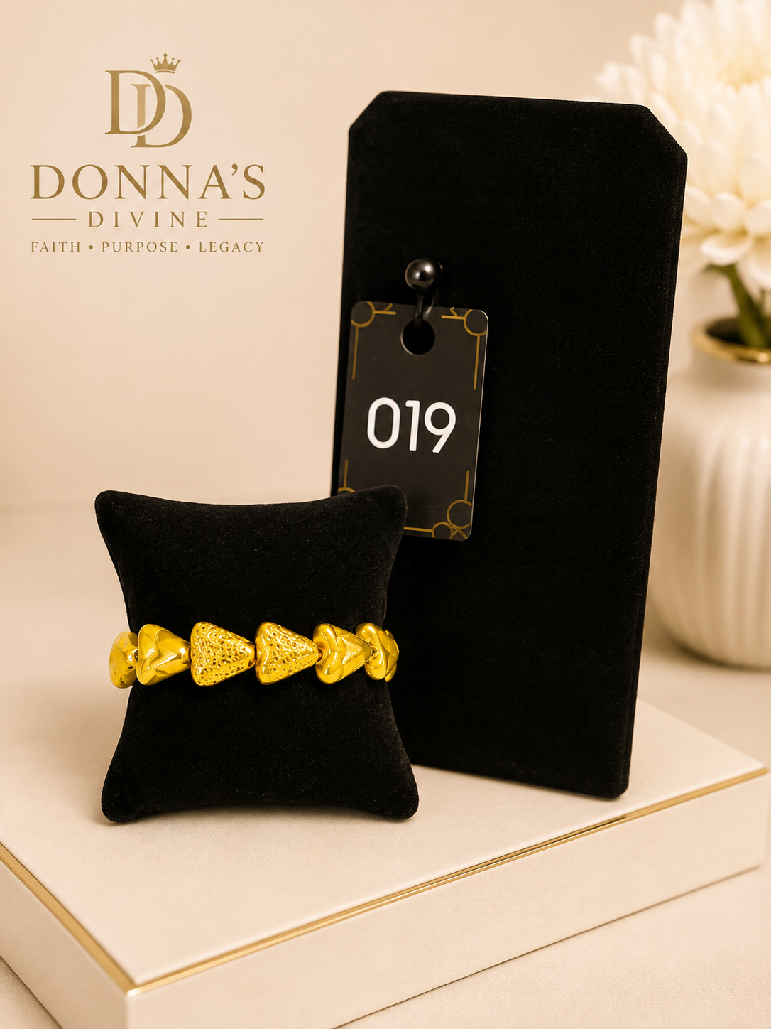 Golden Mosaic Stretch Bracelet