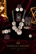 Silver Hammered Disc Jewelry Set