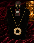 Radiant Circle Crystal Pendant Set