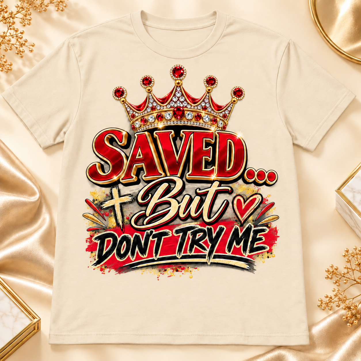 Saved… But Don’t Try Me Graphic T-Shirt | Crowned in Purpose